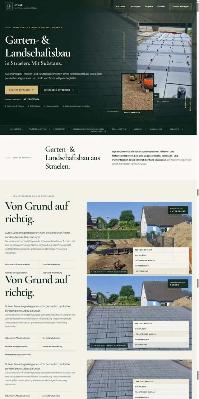 Startseite von Hynas Garten und Landschaftsbau in Straelen