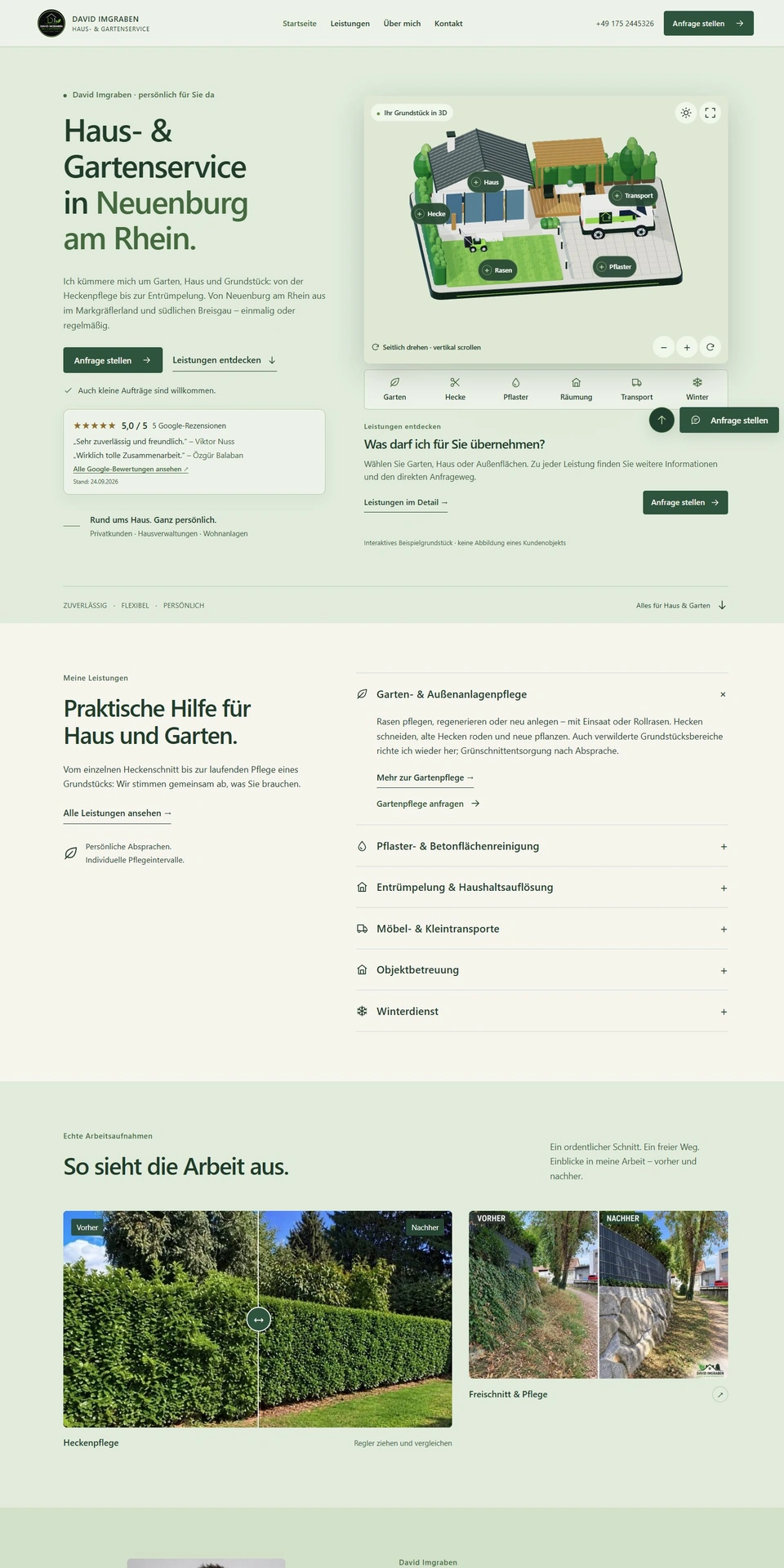 Website von Haus- und Gartenservice Imgraben