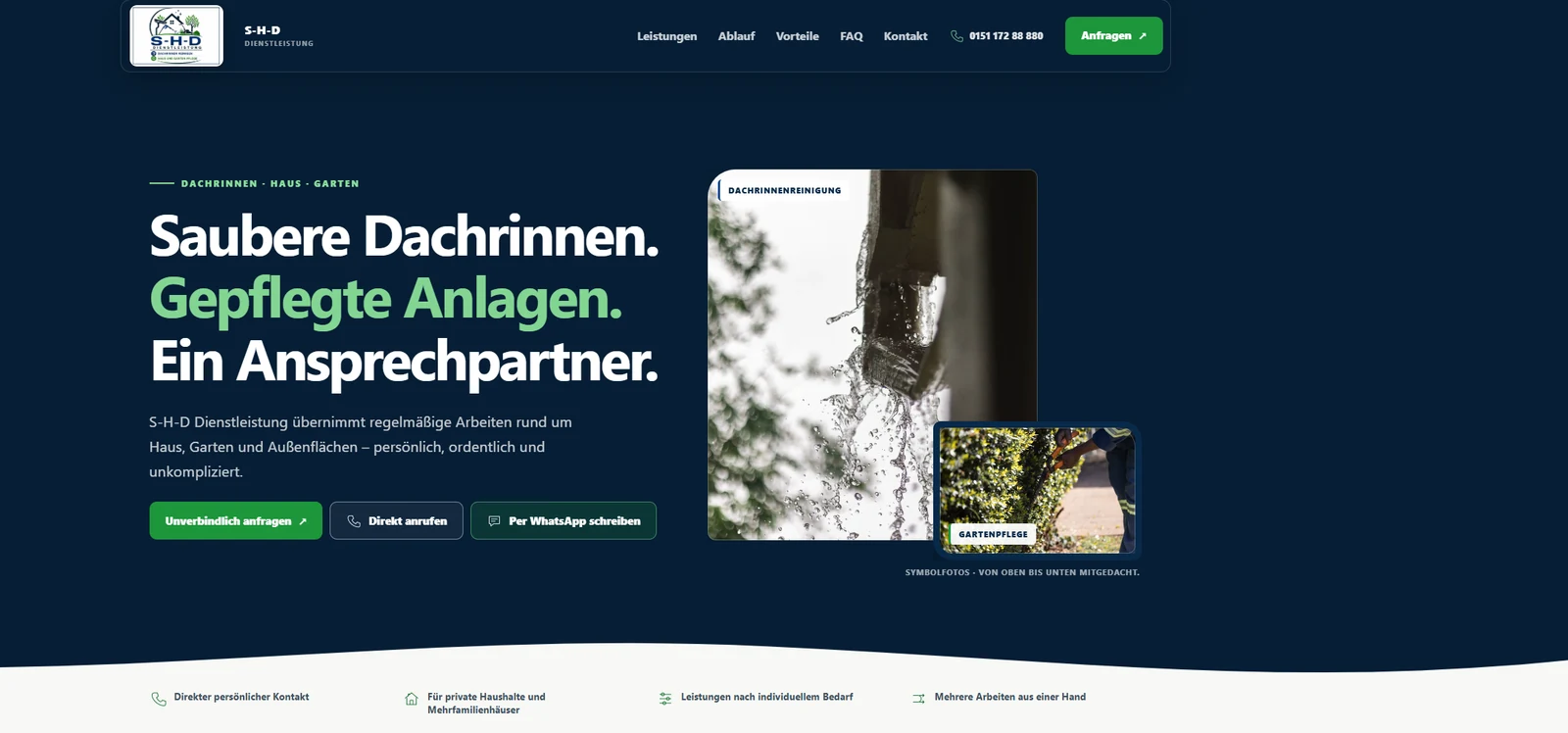 Website von S-H-D Dienstleistung in Vechta